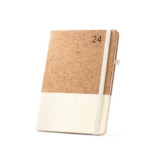 Agenda em cortiça e linho Personalizada