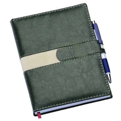 Agenda Diária 2025 com Fecho e Suporte pra Caneta Personalizada