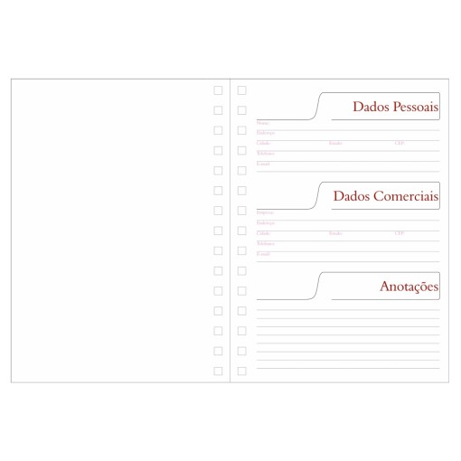 Agenda Permanente Wire-o MDF Sublimática Personalizada Personalizada Para Brinde