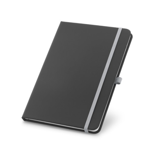Caderno Capa Couro Sintético Com Elástico Colorido