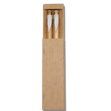 Conjunto Caneta e Lapiseira Bambu Personalizado 