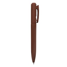 CANETA PLÁSTICA LEITOSA com logotipo