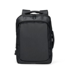MOCHILA COURO SINTÉTICO USB 22L Brindes
