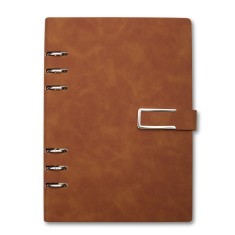 CADERNO FICHÁRIO PU para brinde