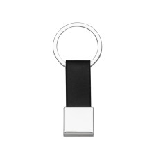 CHAVEIRO DE METAL C/ COURO para brinde corporativo