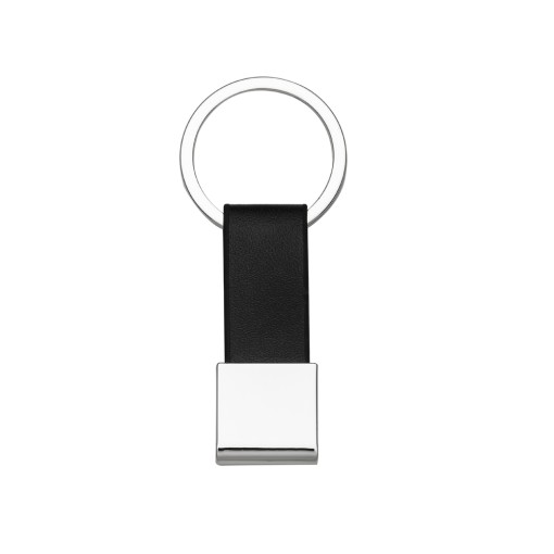 CHAVEIRO DE METAL C/ COURO para brinde corporativo
