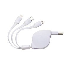 CABO USB RETRÁTIL 3 EM 1 Brindes