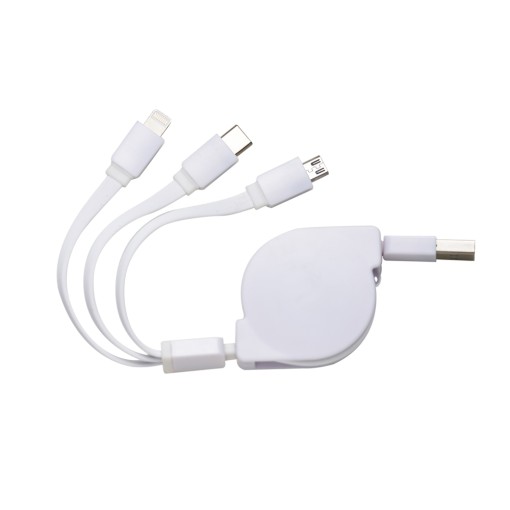 CABO USB RETRÁTIL 3 EM 1 Brindes