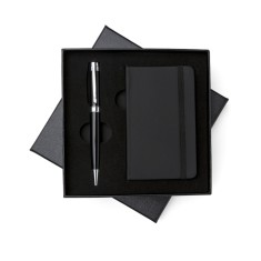 KIT CANETA E CADERNETA TIPO MOLESKINE Personalizados