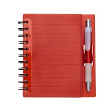 CADERNO PLÁSTICO C/ CANETA Personalizado