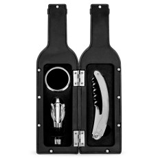 KIT VINHO PLÁSTICO RESISTENTE 3 PEÇAS FORMATO GARRAFA Personalizados