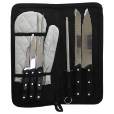 KIT CHURRASCO C/ 7 PEÇAS CABO PRETO para empresas