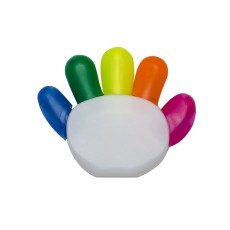 MARCA TEXTO BRANCO FORMATO MAO C/ 5 CORES para empresas