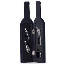 KIT VINHO PLÁSTICO RESISTENTE 4 PEÇAS  FORMATO GARRAFA Promocional
