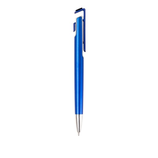 CANETA PLÁSTICA COM SUPORTE PARA CELULAR com logotipo