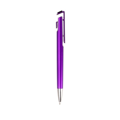 CANETA PLÁSTICA COM SUPORTE PARA CELULAR com logotipo