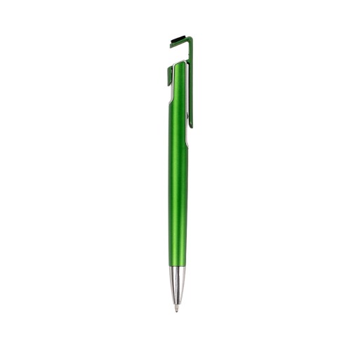 CANETA PLÁSTICA COM SUPORTE PARA CELULAR com logotipo