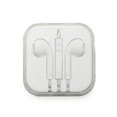 FONE DE OUVIDO C/ MICROFONE -BCO/BCO com logotipo