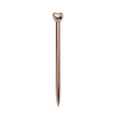 CANETA METAL CORAÇÃO com sua marca