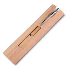 CANETA BAMBU C/ ESTOJO PAPEL para empresas