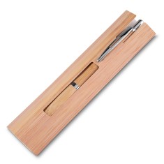 CANETA BAMBU C/ ESTOJO PAPEL para empresas
