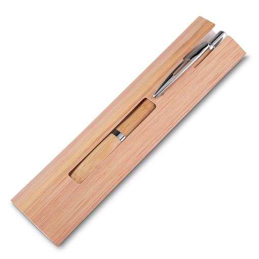 CANETA BAMBU C/ ESTOJO PAPEL para empresas
