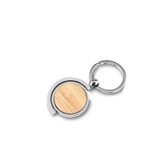 CHAVEIRO METAL DETALHE BAMBU com logotipo