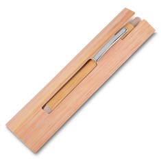 CANETA BAMBU C/ ESTOJO PAPEL para empresas