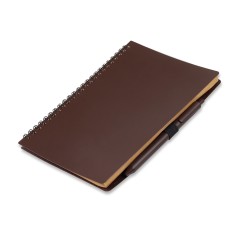 CADERNO P/ ANOT. C/ CANETA FIBRA DE CAFE para eventos