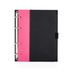 CADERNO FICHÁRIO DE COURO SINTÉTICO com sua marca