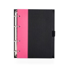 CADERNO FICHÁRIO DE COURO SINTÉTICO com sua marca