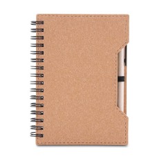 CADERNO DE PAPELÃO COM CANETA Personalizados