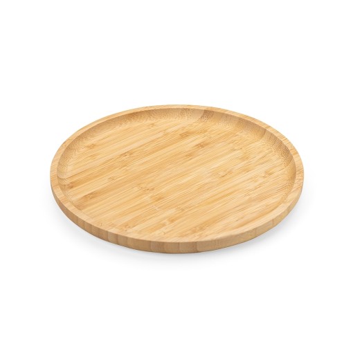 PETISQUEIRA REDONDA DE BAMBU 25*25CM com logotipo