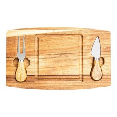 KIT QUEIJO 2 PÇS + TÁBUA QUADRADA Personalizados