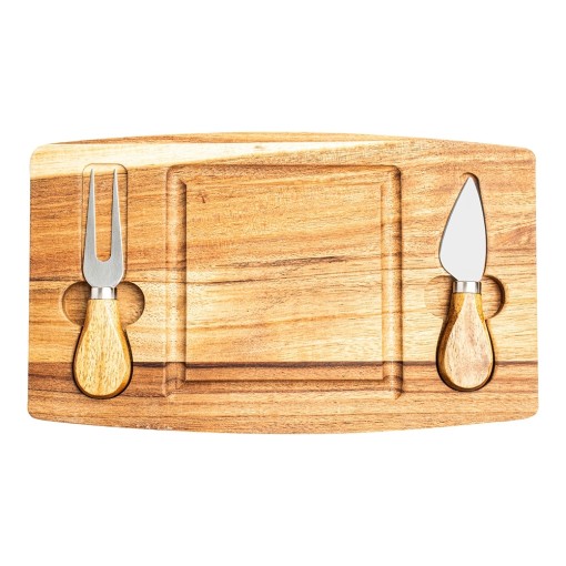 KIT QUEIJO 2 PÇS + TÁBUA QUADRADA Personalizados