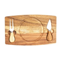 KIT QUEIJO 2 PÇS + TÁBUA REDONDA para eventos