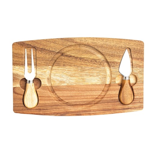 KIT QUEIJO 2 PÇS + TÁBUA REDONDA para eventos