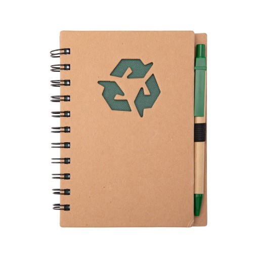 CADERNO ECOLÓGICO COM CANETA Personalizado
