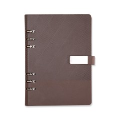 CADERNO FICHÁRIO COURO SINTÉTICO Personalizado