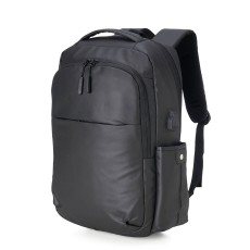 MOCHILA COURO SINTÉTICO USB 20L Brindes