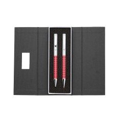 KIT CANETA E LAPISEIRA DE METAL com logotipo